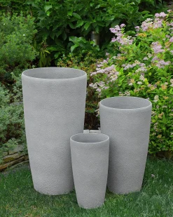 Set di 2 vasi per piante ABDERA 31 cm Grigio