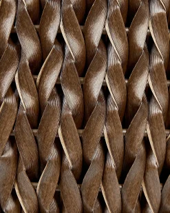 Set di 2 vasi per piante CEDRUS Rattan sintetico (PE) 37/45 cm Marrone