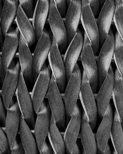 Set di 2 vasi per piante CEDRUS Rattan sintetico (PE) 37/45 cm Nero
