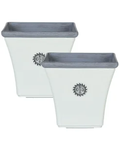 Set di 2 vasi per piante ELATEIA 32 cm Bianco