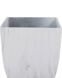 Set di 2 vasi per piante MIRO 35 cm Marmo bianco