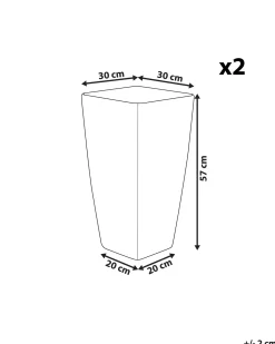Set di 2 vasi per piante MODI 30 cm Oro