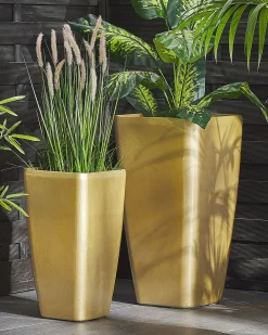 Set di 2 vasi per piante MODI 30 cm Oro