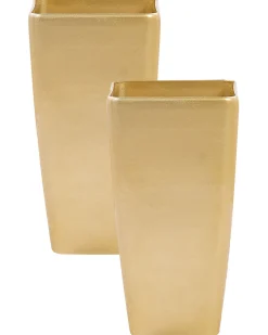 Set di 2 vasi per piante MODI 30 cm Oro