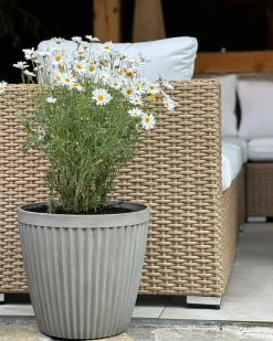 Set di 2 vasi per piante POKA 36 cm Tortora