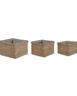 Set di 3 vasi per piante RIVULINE Alghe marine 23/27/30 cm Naturale