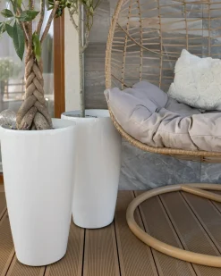 Set di 2 vasi per piante TSERIA 32 cm Bianco