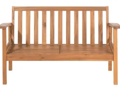 Set salotto da giardino con tavolo e pouf 4 posti MANILA Legno d'acacia Marrone chiaro