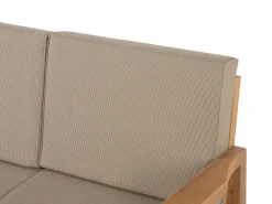 Set salotto da giardino con tavolo e pouf 4 posti MANILA Legno d'acacia Marrone chiaro