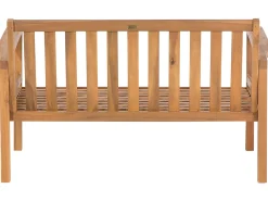 Set salotto da giardino con tavolo e pouf 4 posti MANILA Legno d'acacia Marrone chiaro