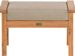 Set salotto da giardino con tavolo e pouf 4 posti MANILA Legno d'acacia Marrone chiaro