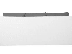 Set salotto da giardino con tavolo e pouf 6 posti ROMA Rattan sintetico (PE) Bianco