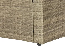 Set salotto da giardino con tavolo e pouf 5 posti BARDI con cuscini Rattan sintetico (PE) Marrone