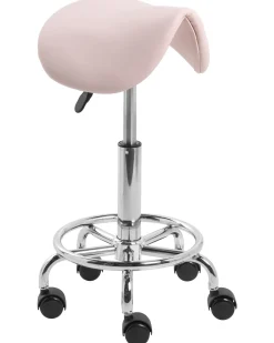 Sgabello a sella DUMONT Pelle sintetica Rosa pastello