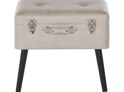 Sgabello contenitore MALLARD Pelle sintetica Beige