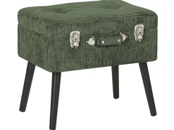 Sgabello contenitore MALLARD Velluto a coste Verde scuro