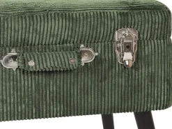 Sgabello contenitore MALLARD Velluto a coste Verde scuro