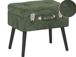 Sgabello contenitore MALLARD Velluto a coste Verde scuro