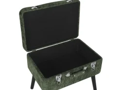Sgabello contenitore MALLARD Velluto a coste Verde scuro