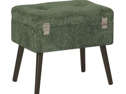 Sgabello contenitore MALLARD Velluto a coste Verde scuro