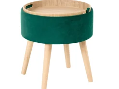 Sgabello contenitore NEELY Velluto Verde smeraldo
