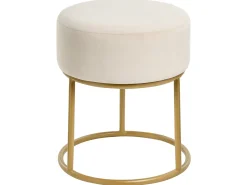 Sgabello DELCO Velluto Beige chiaro
