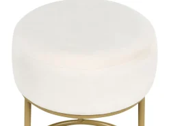 Sgabello DELCO Velluto Bianco sporco