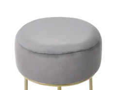 Sgabello DELCO Velluto Grigio