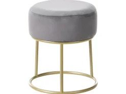 Sgabello DELCO Velluto Grigio