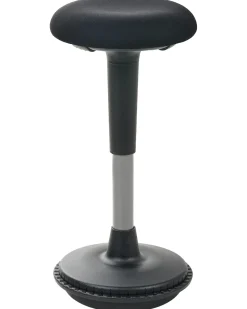 Sgabello ergonomico oscillante ESTELL Tessuto Nero