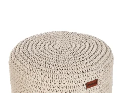 Sgabello Macramè MARDAN Cotone Beige
