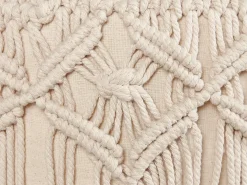 Sgabello Macramè NAWABAD Cotone Beige