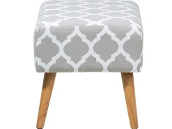 Sgabello MANTEO Cotone Grigio chiaro