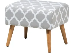 Sgabello MANTEO Cotone Grigio chiaro
