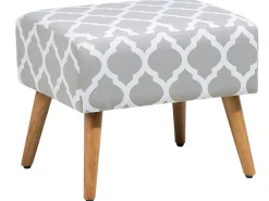 Sgabello MANTEO Cotone Grigio chiaro