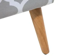 Sgabello MANTEO Cotone Grigio chiaro