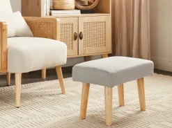 Sgabello TAKOMA II Tessuto Grigio chiaro