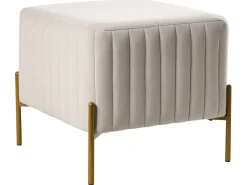 Sgabello UTAH Velluto Bianco sporco