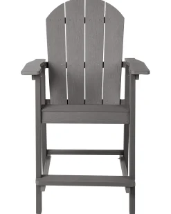 Sgabello da bar da giardino ADIRONDACK Materiale sintetico Grigio scuro