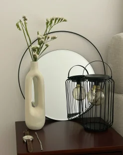 Specchio AGDE 50 cm 50 cm Metallo Nero