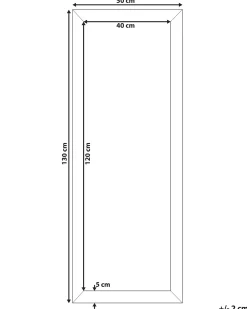 Specchio AJACCIO 50 cm 130 cm Argento