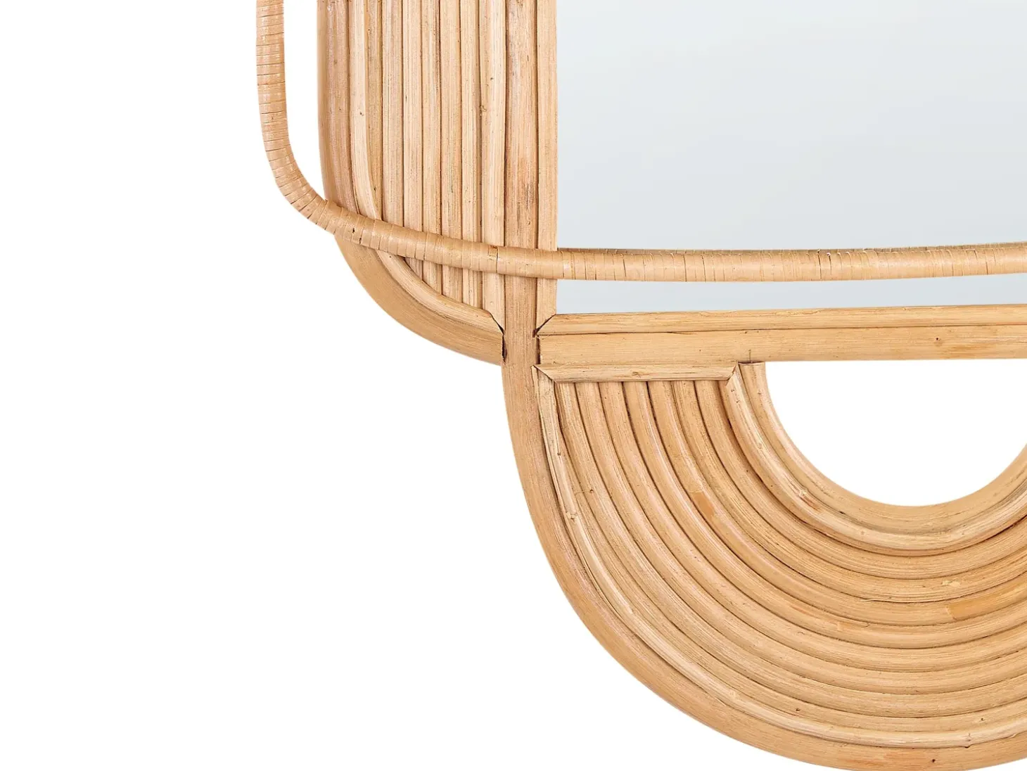Specchio ALCORN 70 cm 90 cm Rattan Naturale