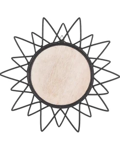 Specchio AROEK 61 cm 61 cm Rattan Nero