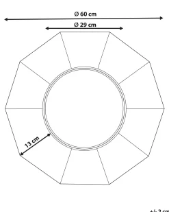 Specchio ASEM 60 cm 60 cm Legno di pioppo Marrone