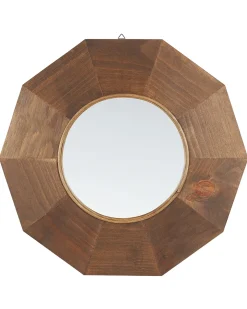 Specchio ASEM 60 cm 60 cm Legno di pioppo Marrone