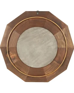 Specchio ASEM 60 cm 60 cm Legno di pioppo Marrone