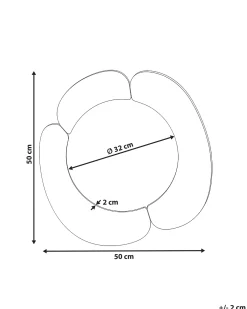 Specchio ATIK 50 cm 50 cm Bianco