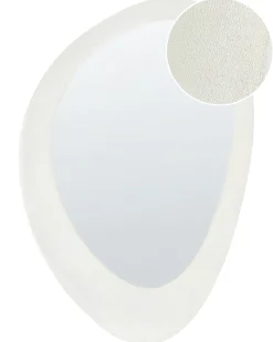 Specchio AUDES 60 cm 90 cm Velluto Bianco sporco