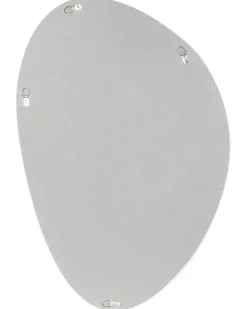 Specchio AUDES 60 cm 90 cm Velluto Bianco sporco