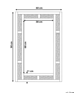 Specchio AVRILLE 60 cm 90 cm Argento
